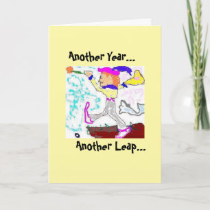 Tarot Fool Birthday Card Yellow Kaart