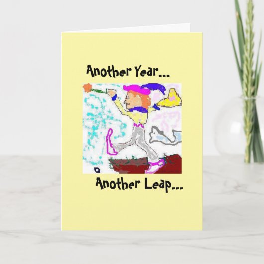 Tarot Fool Verjaardag Kaart-Geel Kaart (Voorkant)