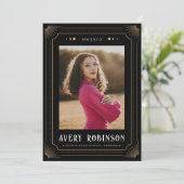 Tarot geïnspireerd Afstuderen foto bekendmaking Aankondiging (Staand voorkant)