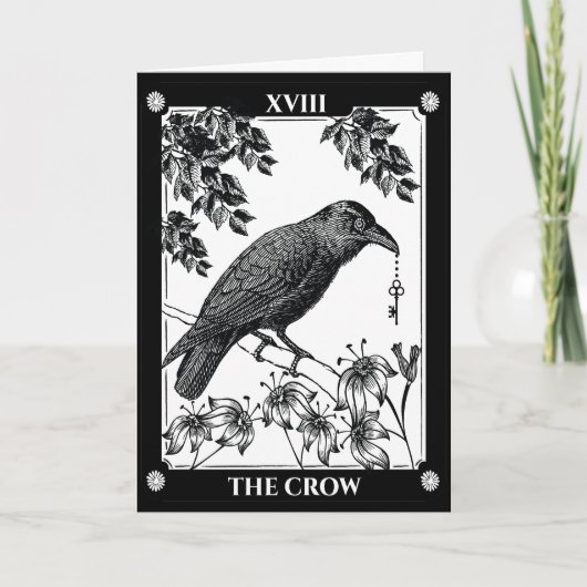 Tarot Geïnspireerd Halloween Crow Kaart (Voorkant)