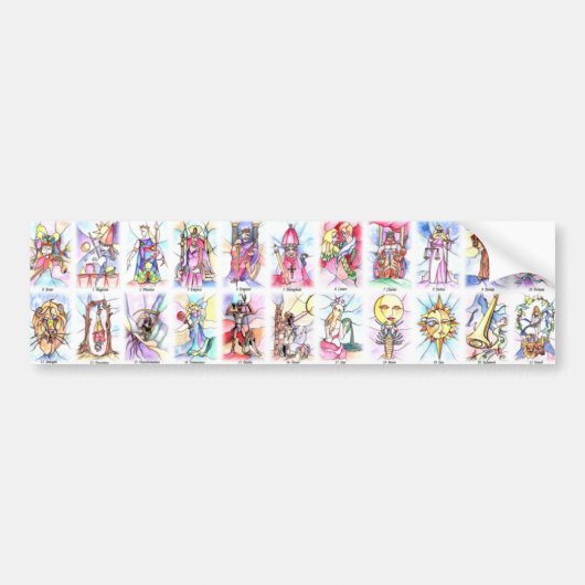 Tarot Glas in lood 11x2 Bumpersticker (Voorkant)