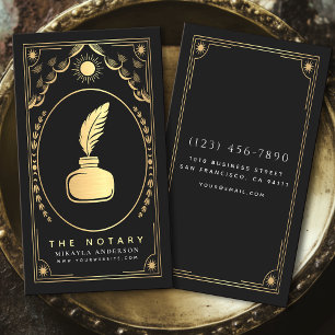 Tarot Gold & Black  Notaris Visitekaartje