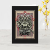Tarot Gothic Card Baphomet Satanic Witch Pentagram Kaart (Gele Bloem)