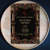 Tarot Gothic Zwart en Goud Monogram Kaart