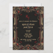 Tarot Gothic Zwart en Goud Monogram Kaart (Voorkant)