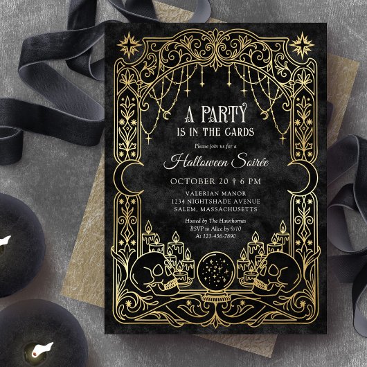 Tarot Halloween-feest Zwart Kaart