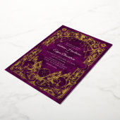 Tarot Halloween Gotische Bruiloft Folie Uitnodiging (Gedraaid)