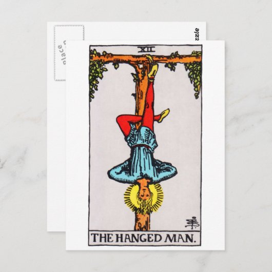 tarot-hangedman briefkaart (Voorkant / Achterkant)