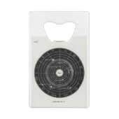 tarot, heks, zodiaal teken, ruimte, magisch, maan creditkaart flessenopener (Achterkant)