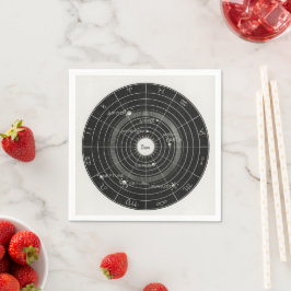 tarot, heks, zodiaal teken, ruimte, magisch, maan servet