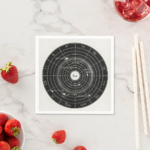 tarot, heks, zodiaal teken, ruimte, magisch, maan servet