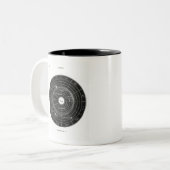 tarot, heks, zodiaal teken, ruimte, magisch, maan tweekleurige koffiemok (Voorkant links)