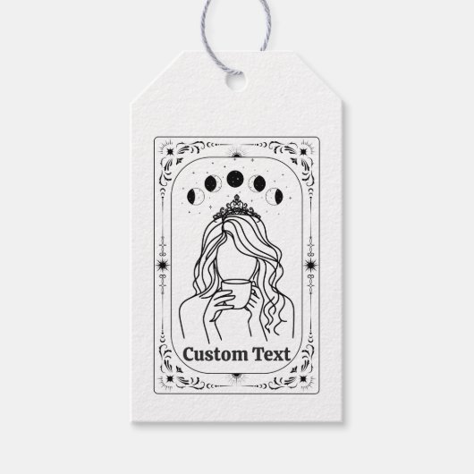 Tarot Hemel Maan Dierenriem Astrologie Speels Cadeaulabel (Voorkant)