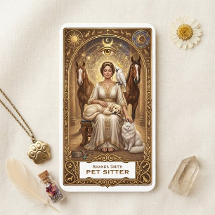 Tarot Hemel Maan Zon Huisdier Oppas Bedrijfskaart Visitekaartje