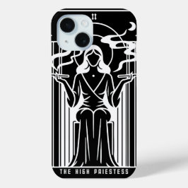 Tarot Hoge Priesteres Vrouw Wiet Roken Occult iPhone 15 Case