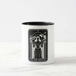 Tarot Hoge Priesteres Vrouw Wiet Roken Occult Mok