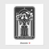 Tarot Hoge Priesteres Vrouw Wiet Roken Occult Sticker (Vel)