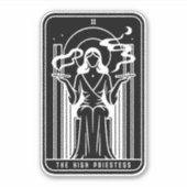 Tarot Hoge Priesteres Vrouw Wiet Roken Occult Sticker (Voorkant)
