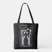 Tarot Hoge Priesteres Vrouw Wiet Roken Occult Tote Bag (Achterkant)