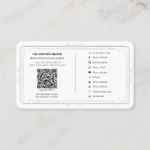 Tarot Hoge Priesteres Vrouw Wiet Roken Visitekaartje (Achterkant)