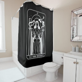 Tarot Hoge Priesteres Vrouwelijke Wiet Roken Occul Douchegordijn