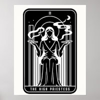 Tarot Hoge Priesteres Vrouwelijke Wiet Roken Occul