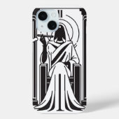 Tarot Hoge Priesteres Wiet Roken Occult Case-Mate iPhone Case (Achterkant)