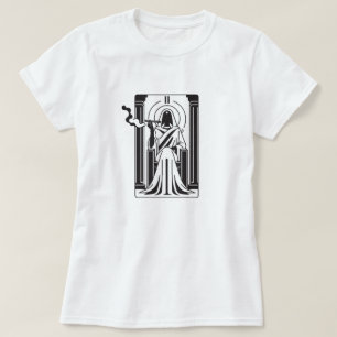 Tarot Hoge Priesteres Wiet Roken Occult T-shirt