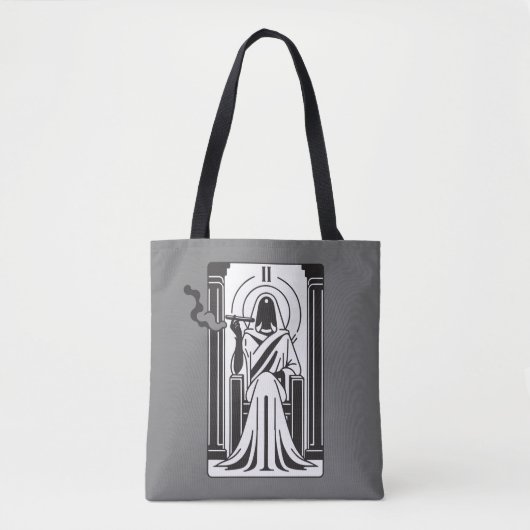 Tarot Hoge Priesteres Wiet Roken Occult Tote Bag (Voorkant)