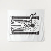Tarot Hoge Priesteres Wiet Roken Occult Wandkleed (Voorkant (horizontaal))