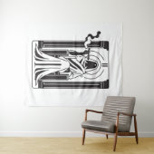 Tarot Hoge Priesteres Wiet Roken Occult Wandkleed (In Situ (horizontaal))