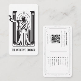 Tarot Hoge Priesteres Wiet Roken Social Media QR Visitekaartje
