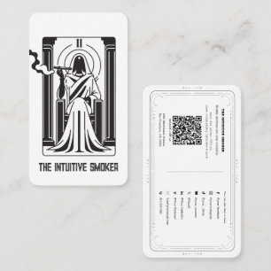 Tarot Hoge Priesteres Wiet Roken Sociale Media QR Visitekaartje