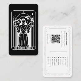 Tarot Hogepriesteres Vrouwelijke Wiet Roken Visitekaartje