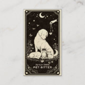 Tarot Huisdier Oppas Celestiaal Boho Visitekaartje (Voorkant)
