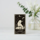 Tarot Huisdier Oppas Celestiaal Boho Visitekaartje (Staand voorkant)