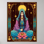 Tarot illustratie, de Hogepriesteres Poster (Voorkant)