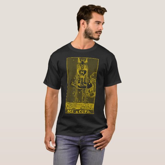  TAROT KAART ACE VAN CUPS T-SHIRT (Voorkant volledig)