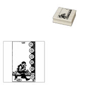 Tarot Kaart: Acht van munten: 8 van Pentacles Rubberstempel (Gestempeld)