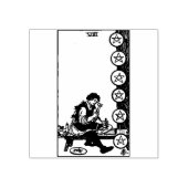 Tarot Kaart: Acht van munten: 8 van Pentacles Rubberstempel (Afrduk)