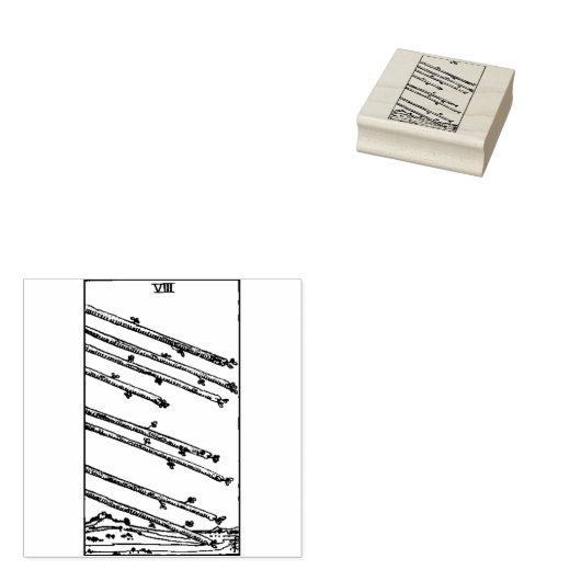 Tarot Kaart: Acht van Wands: 8 van Wands Rubberstempel (Gestempeld)
