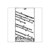 Tarot Kaart: Acht van Wands: 8 van Wands Rubberstempel (Afrduk)