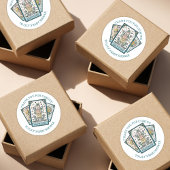 Tarot Kaart Baby shower Dank u Ronde Sticker