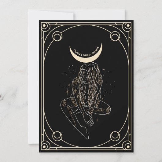 Tarot kaart bruids douche uitnodiging (Voorkant)