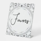 Tarot Kaart | Bruidsbruiloft | B+W-gunsten Reclamebord Met Voetstuk (Voorkant)