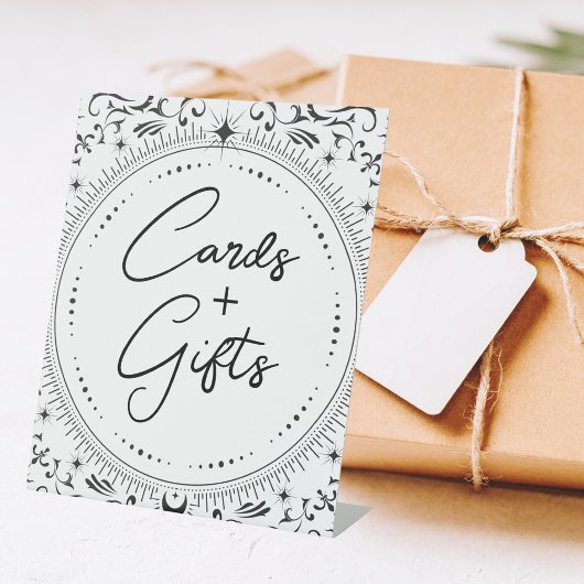 Tarot Kaart | Bruidsbruiloft | B+W Kaarten/Cadeaus Reclamebord Met Voetstuk