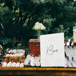 Tarot Kaart | Bruidsbruiloft | Neutrale balk Reclamebord Met Voetstuk