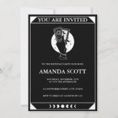 Tarot Kaart Celestial Any Age Birthday Invitation (Achterkant)