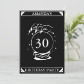 Tarot Kaart Celestial Any Age Birthday Invitation (Staand voorkant)