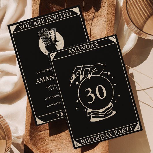 Tarot Kaart Celestial Any Age Birthday Invitation